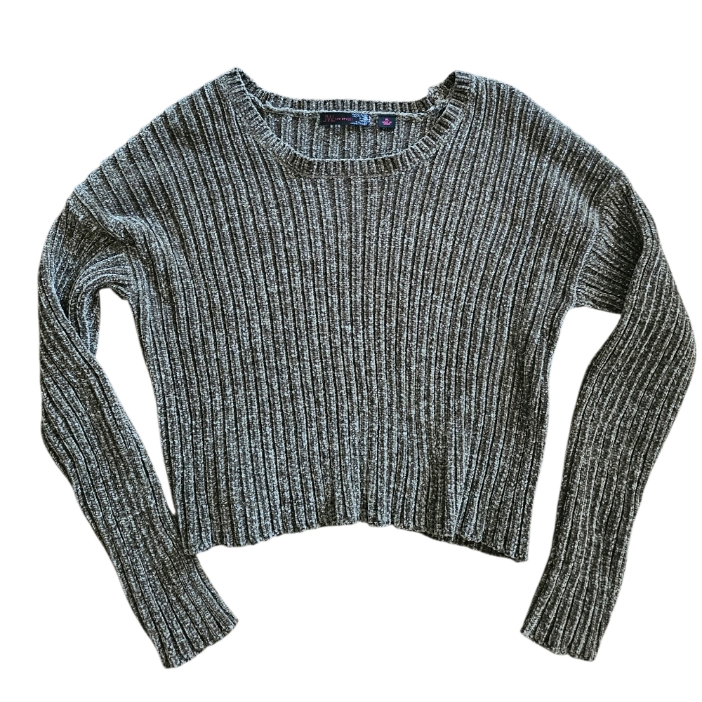Green Ribbed Knit Sweater